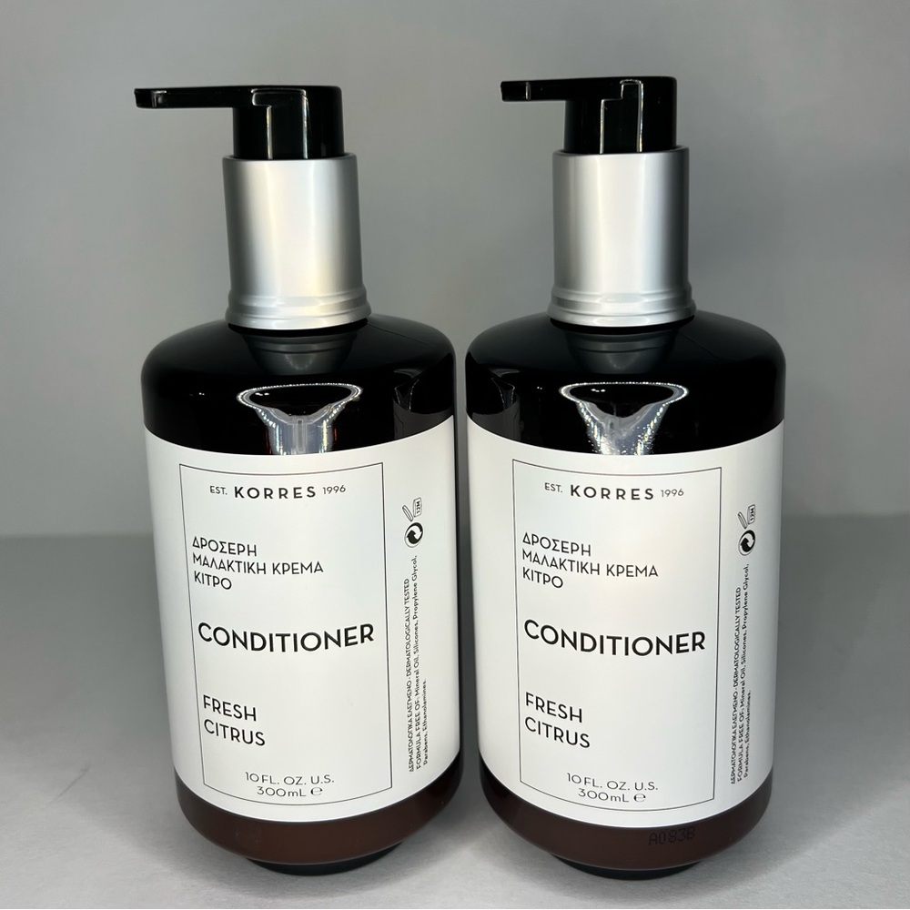 KORRES Conditioner Fresh Citrus 10fl Oz Dermatologically Tested (2 Bottles)